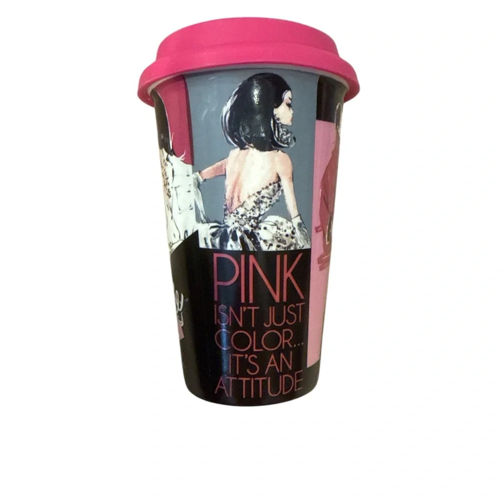 12 oz Barbie Fashion Mug with Pink Lid